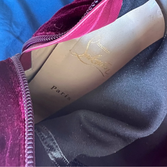 Christian Louboutin Moulin Velvet Almond Toe Thigh Boots EU 41 - Picture 7 of 10